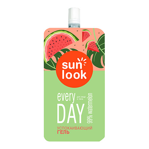 Гель для лица и тела `SUN LOOK` увлажняющий с арбузом 20 г